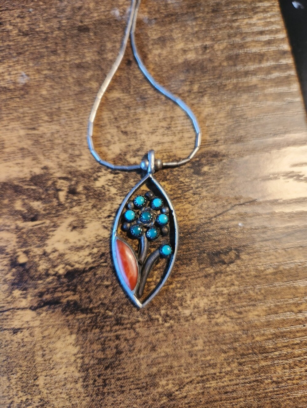 Vintage ZUNI Willard & Vela Sanchez Snake Eye Pendant